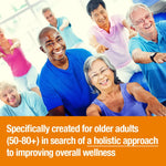 Wellness Tracker for Women and Men 50-80+. Includes Activity Tracker, Food Tracker, and Goal Planner