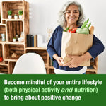 Wellness Tracker for Women and Men 50-80+. Includes Activity Tracker, Food Tracker, and Goal Planner