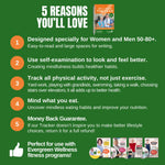 Wellness Tracker for Women and Men 50-80+. Includes Activity Tracker, Food Tracker, and Goal Planner Evergreen Wellness