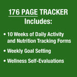 Wellness Tracker for Women and Men 50-80+. Includes Activity Tracker, Food Tracker, and Goal Planner